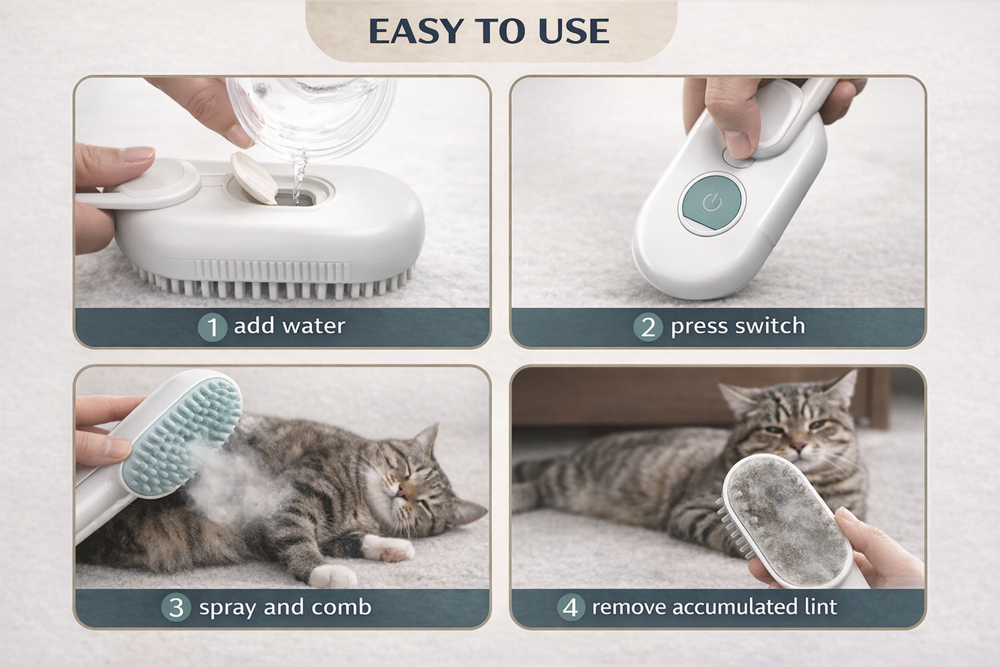 Steam Grooming Brush